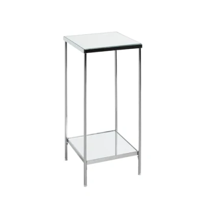 Abbildung von HAKU Möbel Blumensäule Chrom, Metall, Spiegel 5 mm Maße: B 28 cm x H 66 T cm, Style: Art Deco