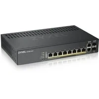 Abbildung von Zyxel Gigabit Ethernet Smart Managed PoE+ Switch mit 8 Ports, einem Budget von 130 Watt und 2 Combo Hybrid Cloud Modus, Lifetime Garantie [GS1920 8HPv2]