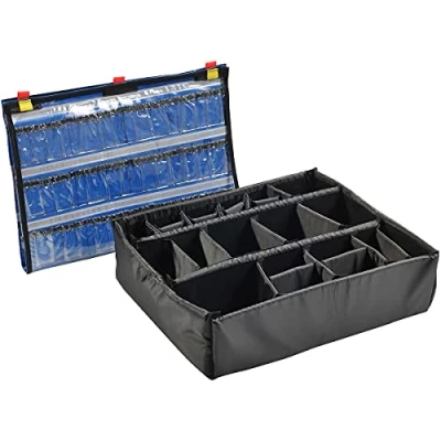 Abbildung von Peli 1605EMS EMS Zubehörsatz (Deckeleinteilungssystem und Trennwand Set), Original Protector Case Zubehör, Kompatibel 1600EMS (separat erhältlich), Farbe: Schwarz