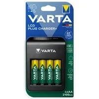 Abbildung von VARTA LCD Plug Charger+ 4x AA Accus Batterie Ladegerät (2100 mA, Set, 5 tlg)