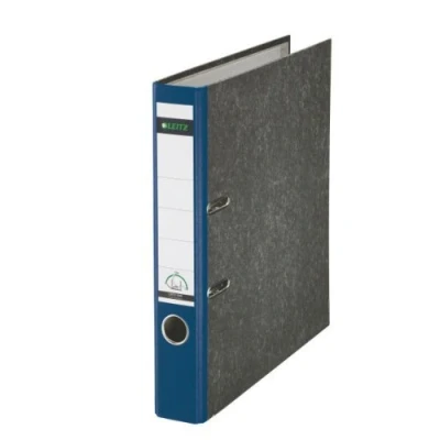 Abbildung von Leitz Qualitäts Ordner, 20er Pack, das Original, DIN A4 Aktenordner schmal, 5 cm breit, Wolkenmarmor Papier, Recycling Blauer Engel, Mit 180 Mechanik, Höchste Stabilität, Blau, 10505035