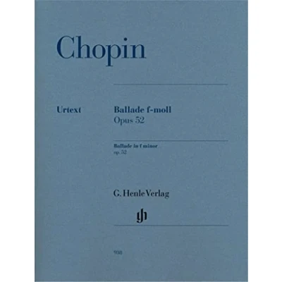 Abbildung von Ballade f moll op. 52: Besetzung: Klavier zu zwei Händen (G. Henle Urtext Ausgabe)