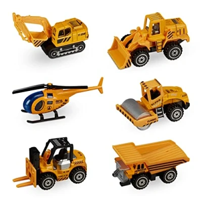 Abbildung von relaxdays Spielzeug Auto Baustellenfahrzeuge Kinder 6er Set