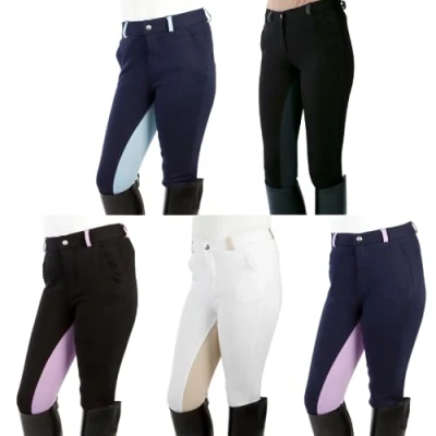 Abbildung von PFIFF 101249 Reithose Elisa, Vollbesatz, Kinder, Mädchen Schwarz/Lila 152