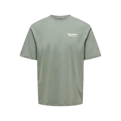 Abbildung von Only &amp; Sons Onskeane TEE Tshirt print, Herren, Größe: XS, Castor gray