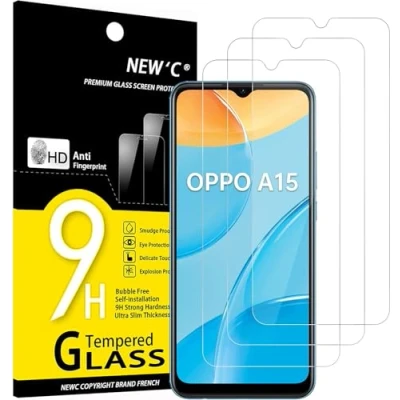 Abbildung von NEW&#039;C 3 Stück, Panzer Schutz Glas für Oppo A15, A15S, Frei von Kratzern, 9H Härte, HD Displayschutzfolie, 0.33mm Ultra klar, Ultrabeständig