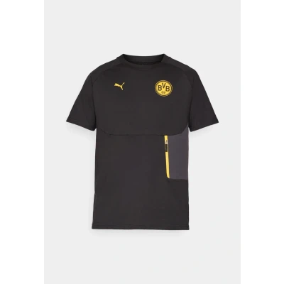 Abbildung von Borussia Dortmund PUMATECH T Shirt mit Tasche Herren, Sport, Schwarz/Gelb Sizzle, L