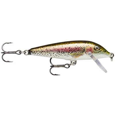 Abbildung von Rapala Unisex Adult Countdown Angelköder Angelzubehör aus Balsaholz Süßwasser Spinnköder Lauftiefe 2.1 3m Locken, Live Rainbow Trout, 9cm