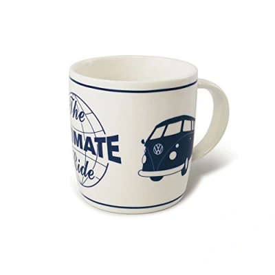 Abbildung von BRISA VW Collection Volkswagen Große Keramik Kaffee Tee Cappuccino Tasse Becher Haferl im T1 Bulli Bus Design (The Ultimate Ride/Weiß)