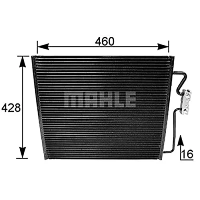 Abbildung von MAHLE ORIGINAL AC 154 001S Klimakondensator ohne Trockner 462 BMW: 7