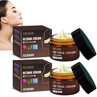 Abbildung von 2 Pcs Retinol Anti Aging Wrinkle Removal Skin Firming Cream, &amp; Revitalizing Vibrant Glamour Cream Aging, Reduces Wrinkles and Fine Lines