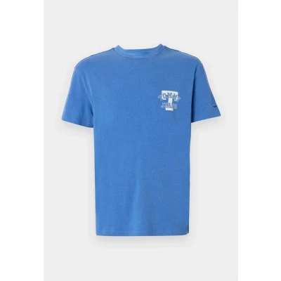 Abbildung von Tommy Jeans Graphic TEE Tshirt print, Herren, Größe: 46, Tempo blue