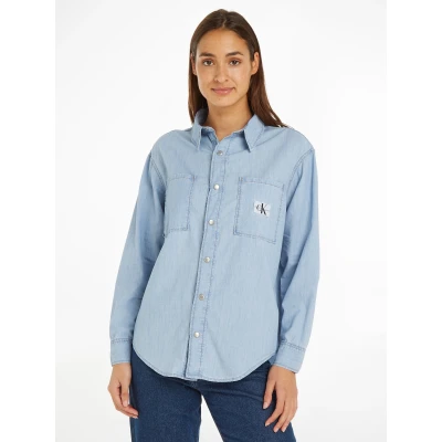 Abbildung von Calvin Klein Jeans Jeansbluse &quot;OVERSIZED LS DENIM SHIRT&quot;, mit Logopatch