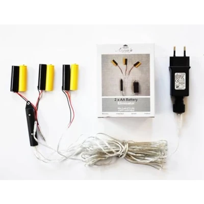 Abbildung von 2AA Batterieersatz 3 Anschlüsse, keine Batterien mehr nötig! Transformator Adapter Innen Anna&#039;s Collection