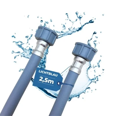 Abbildung von LICHTBLAU Zulaufschlauch 2979 I 2,5m Waschmaschine Geschirrspüler 3/4 Zoll Gerade/Gerade inkl. Dichtung Wasserzulaufschlauch Füllschlauch Heizung
