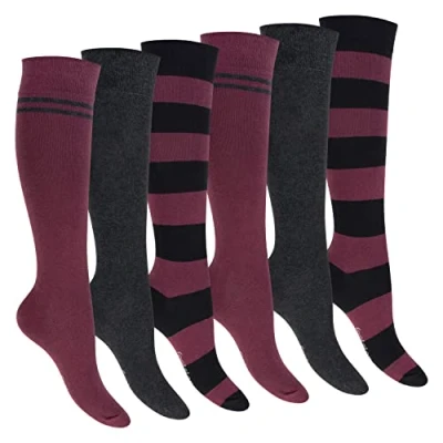 Abbildung von Footstar Langsocken Damen Kniestrümpfe geringelt (6 Paar)