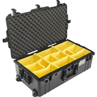 Abbildung von PELI 1615 Air Leichter Wasserdichter Trolley für Kamera Equipment, Wasser und Staubdicht, 71L Volumen, Mit gepolstertem Einteilungssystem, Farbe: Schwarz