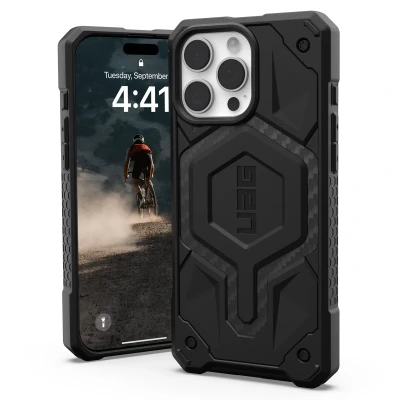 Abbildung von Apple iPhone 16 Pro Max Hülle MagSafe Kunststoff UAG Hard Case/Backcover Handyhülle Schwarz Shockproof/Stoßfest