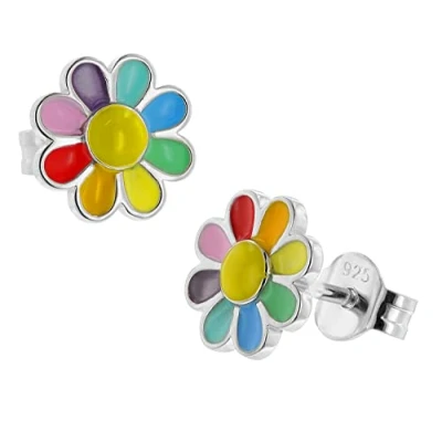 Abbildung von trendor 41661 Kinder Ohrringe Silber 925 Ohrstecker Blume
