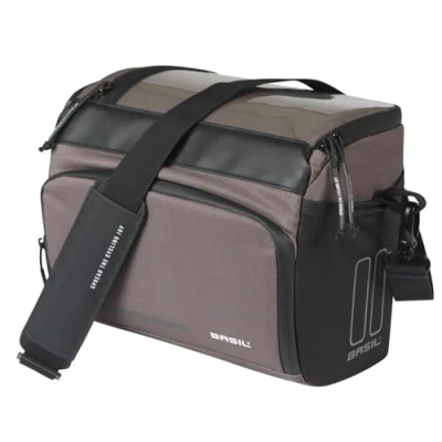 Abbildung von Basil Move Lenkertasche KF 7 8L, Braun, Wasserabweisend, Aus recyceltem Polyester, Inkl. Adapterplatte, Ideal für den Alltag