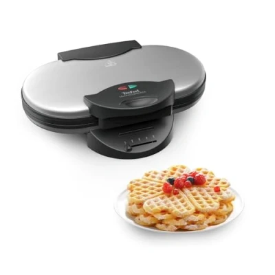 Abbildung von Tefal Waffeleisen &quot;WM311D&quot;, 1200 W, 2 Herzwaffeln gleichzeitig, stufenloser Temperatur für Wunsch Bräunung