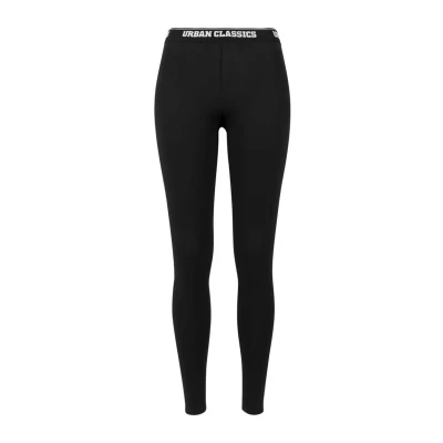 Abbildung von Urban Classics Ladies LOGO Leggings Hosen, Damen, Größe: Small, Black