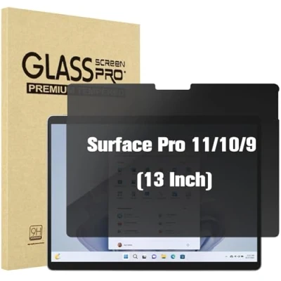 Abbildung von ProCase Privacy Schutzglas für Microsoft Surface Pro11/ Pro 10 / 9 2022, Anti Spy Screen Protector 9H Gehärtetes Glas Sichtschutz 9, Blickschutz Display Schutz Folie