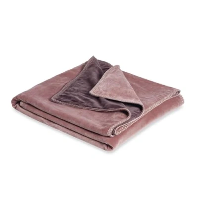Abbildung von Mirabeau Tagesdecke Plaid Murs burgund/rosa