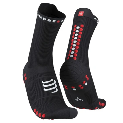 Abbildung von Compressport Pro Racing Socks v4.0 Run High Black/Red T4
