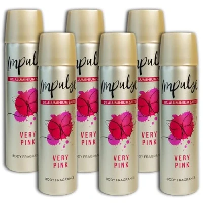 Abbildung von 6 er Pack Impulse Deospray Very Pink ohne Aluminium x 75 ml Deodorant Deo