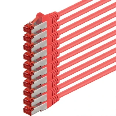 Abbildung von 1aTTack.de 10x 10m Cat 6 Netzwerk Kabel Patch Cat6 RJ45 SFTP Rot