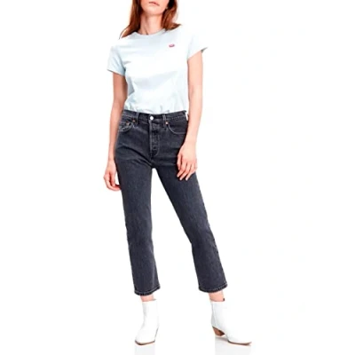Abbildung von Levi&#039;s 501 CROP Jeans Straight Leg, Damen, Größe: 28x28, Cabo fade