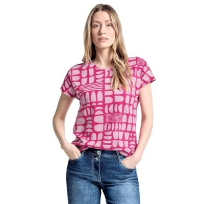 Abbildung von Cecil Flamm Tshirt print, Damen, Größe: XXL, Pink
