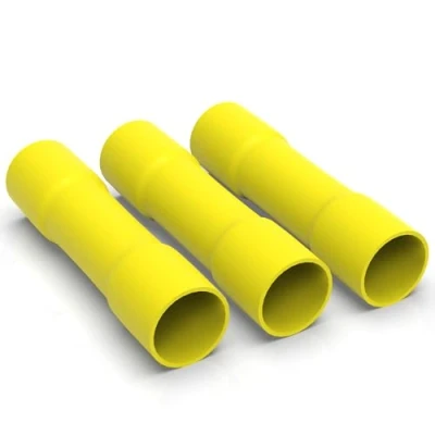 Abbildung von AUPROTEC Stoßverbinder gelb für 4 6 mm² Kabel Quetschverbinder PVC isoliert Leitungsverbinder 50 Stück