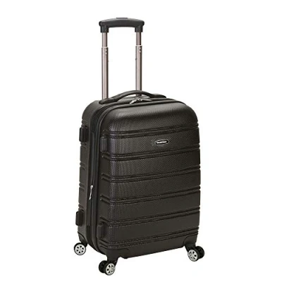 Abbildung von Rockland Melbourne Hardside Erweiterbares Spinnrad Gepäck, Schwarz, Carry On 20&quot;, Gepäck
