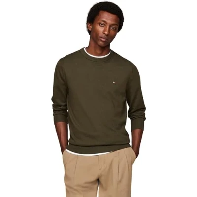 Abbildung von Tommy Hilfiger CREW NECK Strickpullover, Herren, Größe: 3XL, Army green