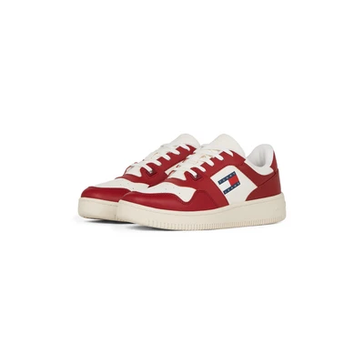 Abbildung von Tommy Jeans NEW Retro Basket Sneaker low, Damen, Größe: 35, Magma red Schuhe