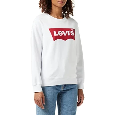 Abbildung von Levi&#039;s Graphic Standard Crewneck Sweatshirt, Damen, Größe: Small, White