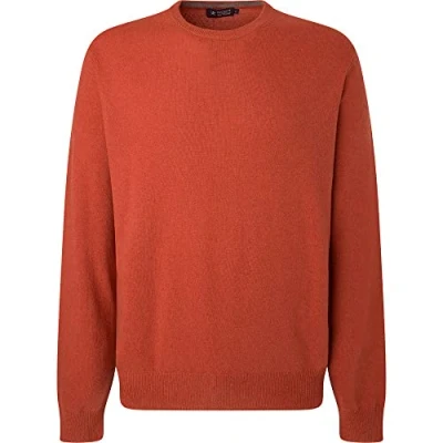 Abbildung von Hackett London Men&#039;s Merino Cash Mix Crew Pullover Sweater, Picante, XS