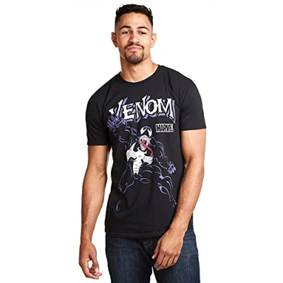 Abbildung von Marvel Herren Venom Attack T Shirt, Schwarz (Black Blk), L EU