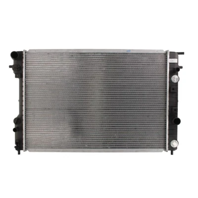 Abbildung von NRF 53871 Kühler, Motorkühlung Aluminium 653 445 29 mit Anbauteilen Kühlrippen gelötet OPEL: Omega B Limousine, Caravan