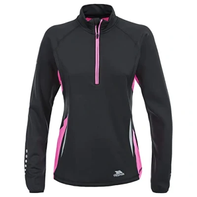 Abbildung von Trespass Persin, Black, XXS, Schnelltrocknendes Antibakterielles Sport Top mit Schlüsseltasche für Damen, XX Small / 2XS 2X Small, Schwarz