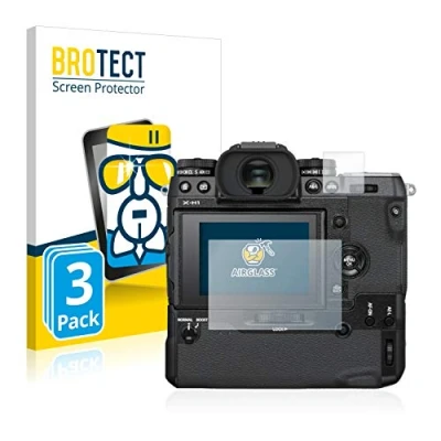 Abbildung von BROTECT Schutzglas für Fujifilm X H1 (3 Stück) Schutzfolie Panzer Folie Glas [Extrem Kratzfest 9H, Anti Fingerprint, Ultra Transparent]