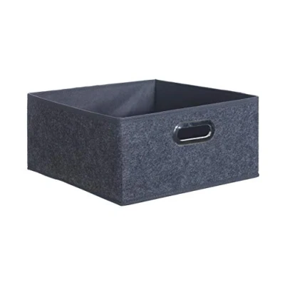 Abbildung von FIVE 160383A Aufbewahrungsbox aus Filz, Dunkelgrau meliert, 31 x 15 cm, Polypropylen, cm