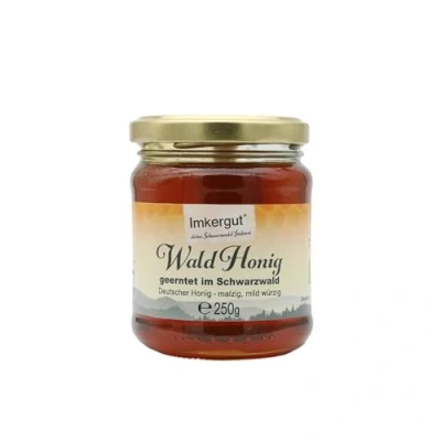 Abbildung von Deutscher Bio Waldhonig, Bioland Qualität aus der Traditions Imkerei im Schwarzwald, 250g Glas, Imkergut