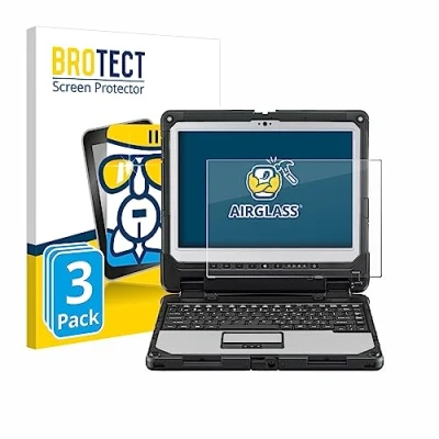 Abbildung von BROTECT Schutzglas für Panasonic Toughbook CF 33 (3 Stück) Schutzfolie Panzer Folie Glas [Extrem Kratzfest 9H, Anti Fingerprint, Ultra Transparent]
