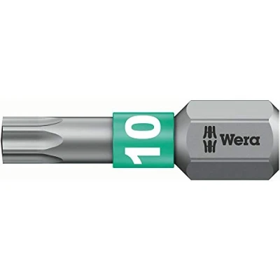 Abbildung von WERA Bit T10 L.25mm BiTor 867/1BTZ zähhart Antrieb C6,3 (05066120001)