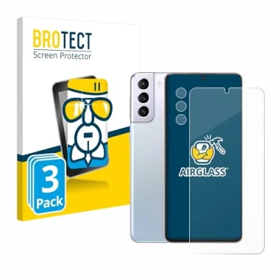 Abbildung von BROTECT Schutzglas für Samsung Galaxy S21 Plus 5G (Display+Kamera) (3 Stück) Schutzfolie Panzer Folie Glas [Extrem Kratzfest 9H, Anti Fingerprint,