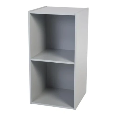 Abbildung von Iris Ohyama, Kindermöbel, Bücherregal, Spielzeugorganizer, 2 feste Regale, Multifunktional, Design, Kinderkrippe, Zimmer, Schule Kids cube shelf KCX Grau