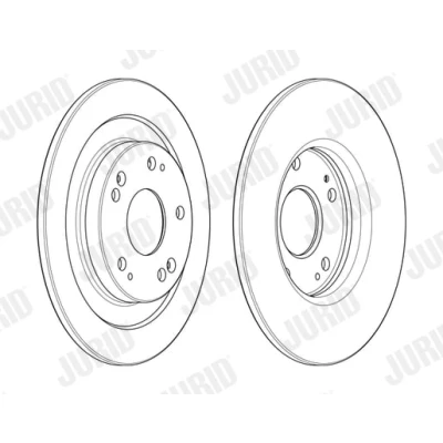 Abbildung von JURID 563128JC Bremsscheibe 276 10 5 114,3 voll beschichtet mit Schrauben HONDA: CIVIC 9, 9 Tourer, 8 Stufenheck